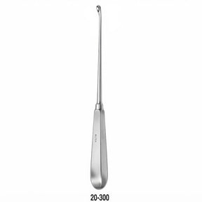 MILTEX HALLE Ethmoid Curette, 8-1/2" (21.6 cm), stainless oval cup on malleable copper shaft. MPN: 20-300