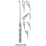 MILTEX COAKLEY Curette, 6-3/4" (17.1 cm), no. 1, 30 degree angle, large size. MPN: 20-332