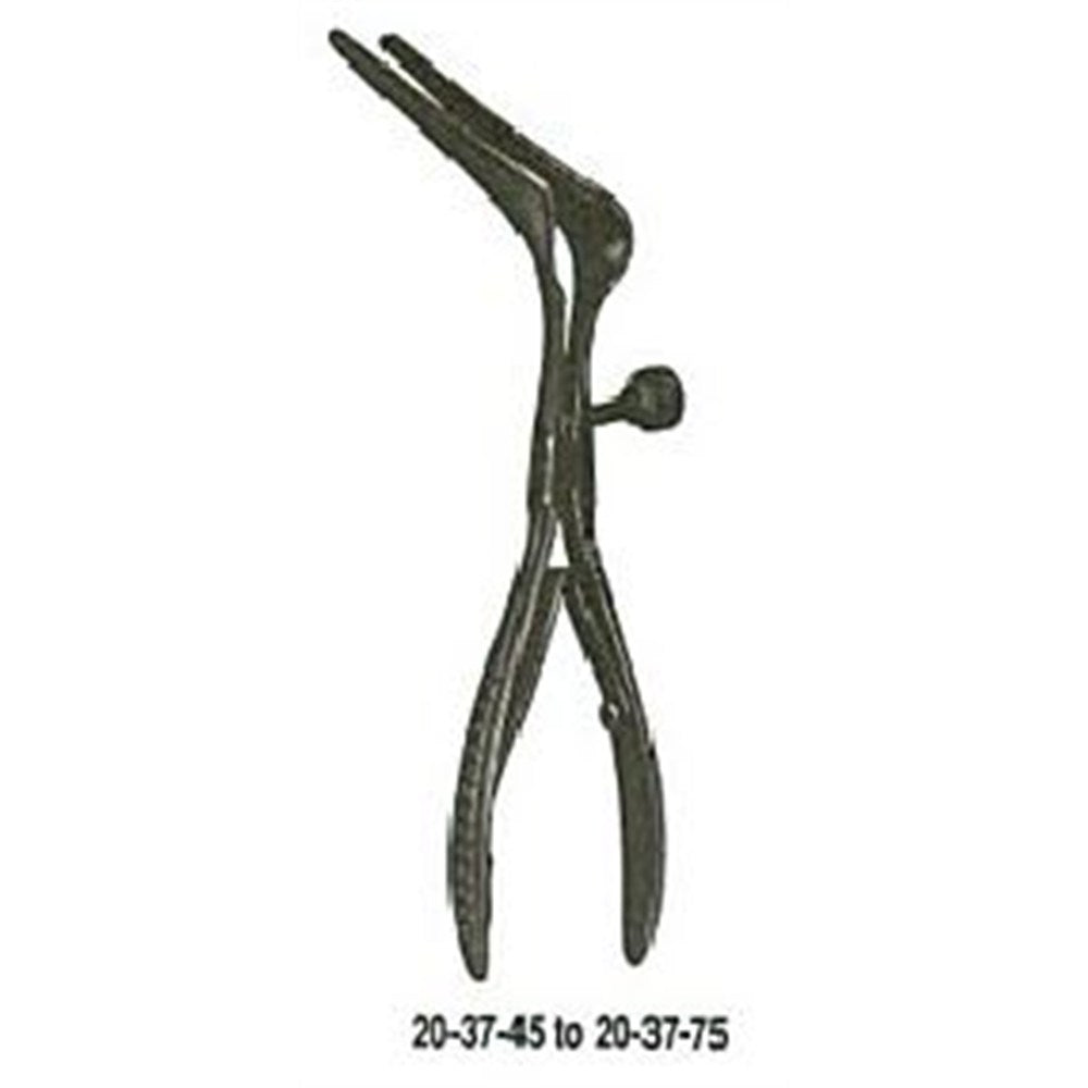 MILTEX COTTLE Septum Speculum, 5-1/8" (130mm), 2" (50mm) long narrow tapered blades, hinged double spring, side adjusting screw, Ebony Finish. MPN: 20-37-75