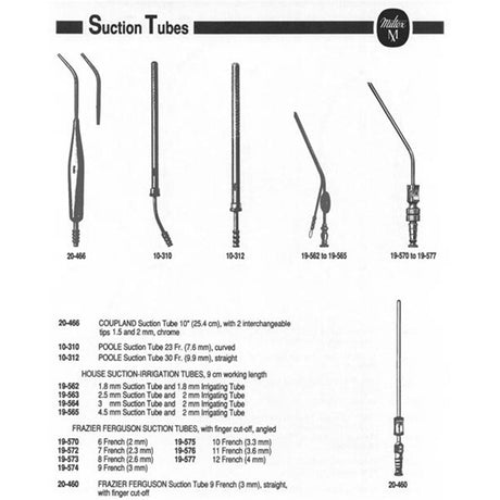 MILTEX FRAZIER FERGUSON Suction Tube, 9 french (3 mm), straight, with finger cut-off. MPN: 20-460 - Image 2
