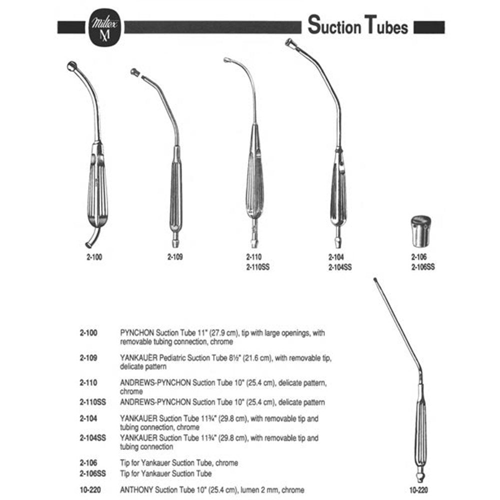 MILTEX YANKAUER Suction Tube, 12-1/4" (314mm), with removable tip and tubing connection. MPN: 2-104SS - Image 3