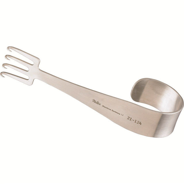 MILTEX Freeman Face Lift Retractor, Large Finger Ring, 4 Sharp In-Line Prongs, Length= 4-3/4" (121 mm), Width= 25 mm. MPN: 21-124