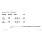 MILTEX JOSEPH Skin Hook, 6-1/4" (160mm), two-prong, sharp, 5mm wide. MPN: 21-156 - Image 4