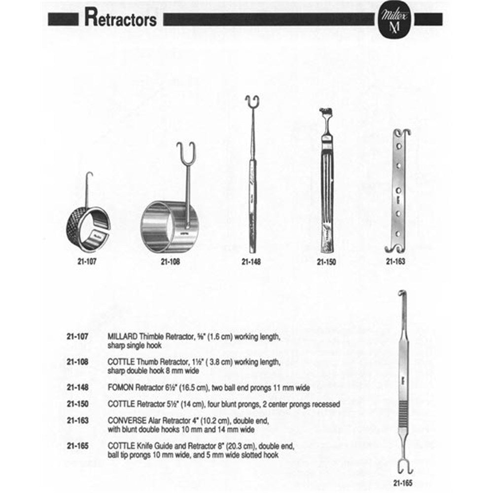 MILTEX COTTLE Knife Guide & Retractor, 8" (20.3 cm), double ended. MPN: 21-165 - Image 2