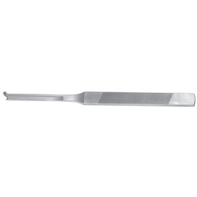 MILTEX SILVER Osteotome, single guard, 7" (17.8 cm), left. MPN: 21-229
