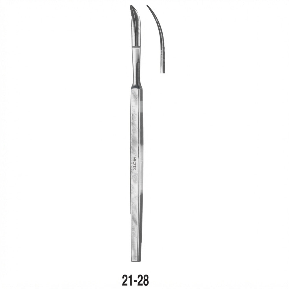 MILTEX FOMON Knife, 5-1/2", curved, blunt point, double edge. MPN: 21-28