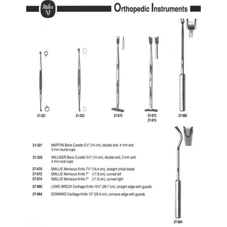 MILTEX WILLIGER Bone Curette, 5-1/2", double ended, 3 mm & 4 mm oval cups. MPN: 21-322 - Image 3