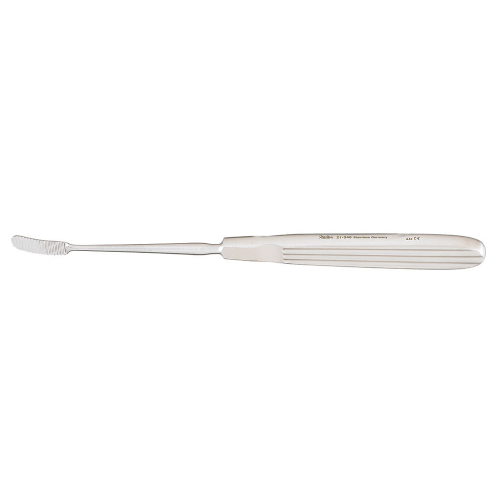 MILTEX AUFRICHT Glabella Rasp, 7" (180mm), Backward Cutting, 21mm Long Blade. MPN: 21-348