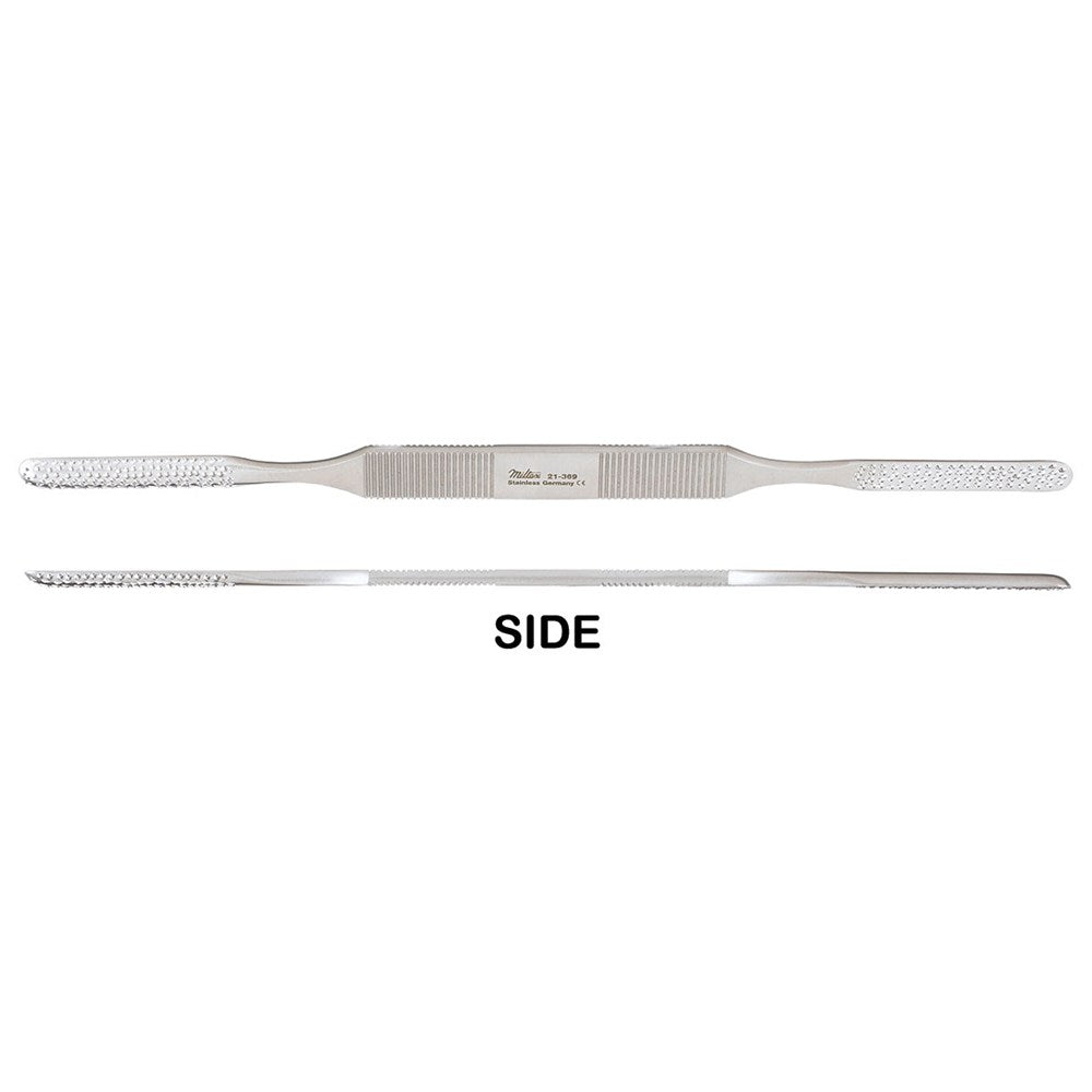 MILTEX FOMON Rasp, 8", Double-Ended, Convex and Flat Sides, Coarse, Backward Cutting. MPN: 21-369