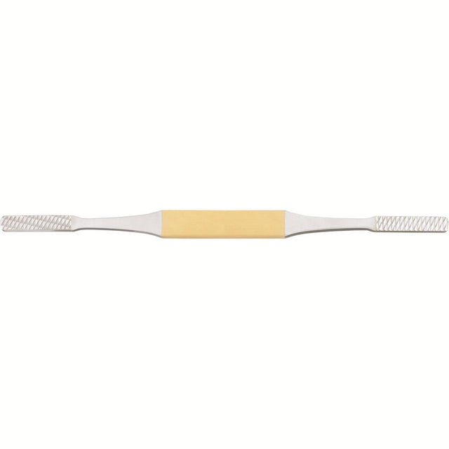 MILTEX Fomon Rasp, Double-Ended, Tungsten Carbide, Flat, Reverse Cutting, No 5 & 6, Length= 8-1/4" (210 mm), Width= 7.2 mm. MPN: 21-382TC