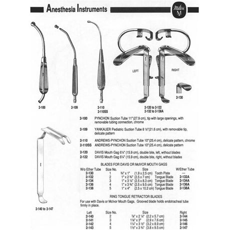 MILTEX Blades for DAVIS or MCIVOR Mouth Gags, size No. 5. 1" X 4" (2.5 X 10.2 cm), tongue blade with ether tube. MPN: 2-138A - Image 2