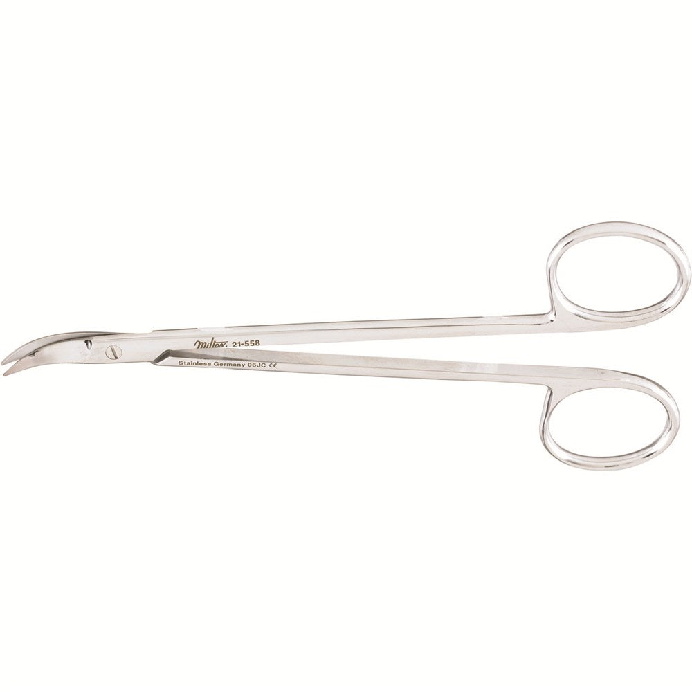 MILTEX QUIMBY Gum Scissors, strongly curved & pointed, smooth blades 15 mm. MPN: 21-558