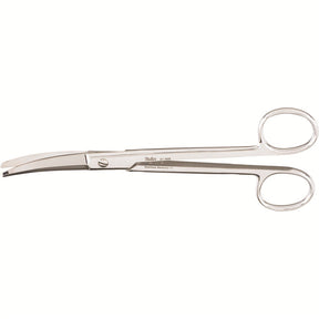 MILTEX Saberback Rhytidectomy Scissors, 6-1/2" (16.5 cm), curved with semi-sharp outer edges used for dissection. MPN: 21-605