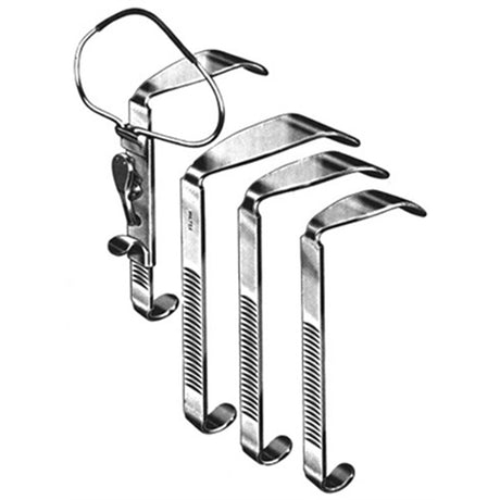 MILTEX MCIVOR Mouth Gag, 5-3/4" (14.6cm), with 3 tongue blades (2-132, 2-134, 2-136). MPN: 2-180
