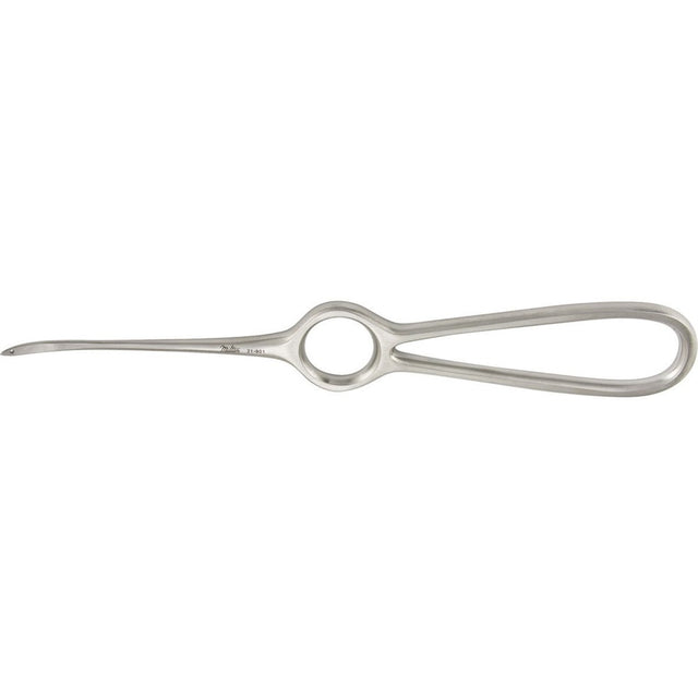 MILTEX OBWEGESER Maxillary Awl for Wire Suturing, 7" (17.8 cm), strong curve. MPN: 21-901