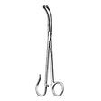 MILTEX WHITE Tonsil Seizing Forceps, 7" (180mm), Curved, One Open Ring. MPN: 22-550