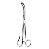 MILTEX WHITE Tonsil Seizing Forceps, 9-1/4" (235mm), Curved, One Open Ring. MPN: 22-552