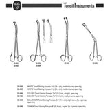 MILTEX WHITE Tonsil Seizing Forceps, 9-1/4" (235mm), Curved, One Open Ring. MPN: 22-552 - Image 2