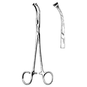 MILTEX COLVER Tonsil Seizing Forceps, 7-1/2" (190mm), One Open Ring, curved. MPN: 22-558