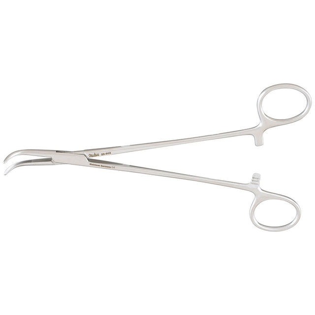 MILTEX SAWTELL Tonsil Hemostat Forceps, 7-1/2" (19.1 cm), full curve, closed rings. MPN: 22-668