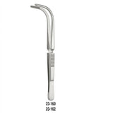 MILTEX JACKSON Laryngeal Forceps, 9-1/2" (24.1 cm), cross action, 3 mm wide serrated jaws. MPN: 23-162