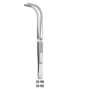 MILTEX JACKSON Laryngeal Forceps, 9-1/2" (24.1 cm), cross action, 3 mm wide serrated jaws. MPN: 23-162