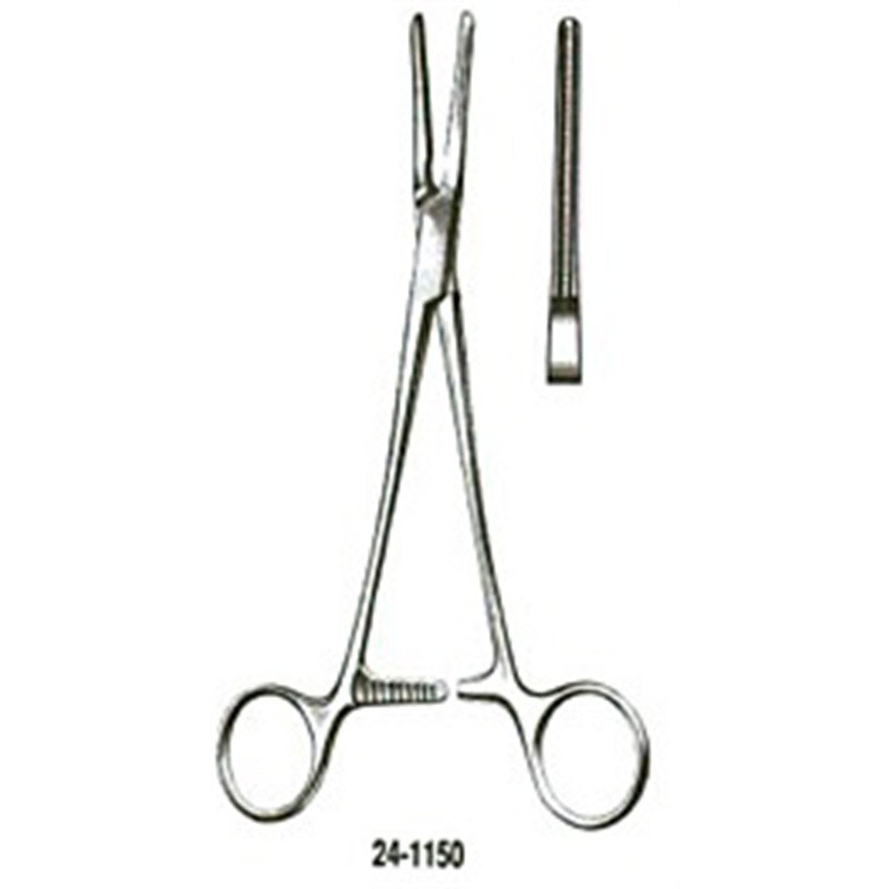 MILTEX DEBAKEY Patent Ductus and Peripheral Vascular Clamp, 7-3/4" (195mm), straight, 32mm jaw. MPN: 24-1150