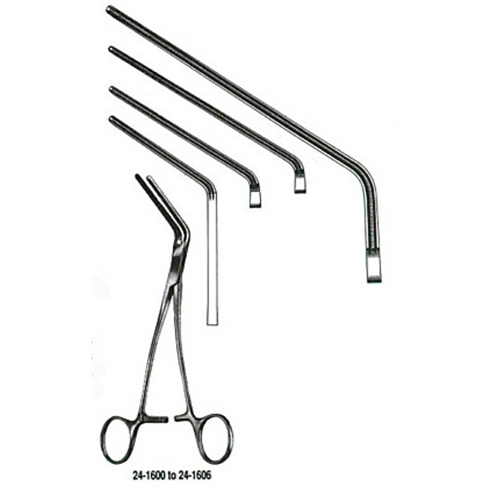 MILTEX DEBAKEY Multipurpose Clamp, 60 degree angle, 8-1/4" (21 cm), 5 cm jaws. MPN: 24-1602