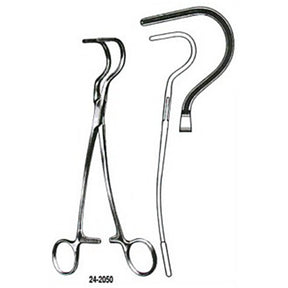 MILTEX WYLIE J-Shape Vascular Clamp, 8" (205mm). MPN: 24-2050