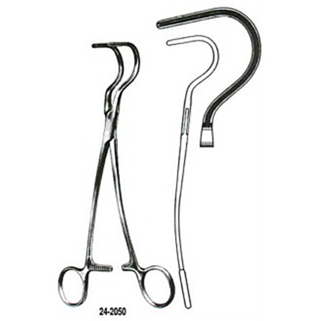 MILTEX WYLIE J-Shape Vascular Clamp, 8" (205mm). MPN: 24-2050