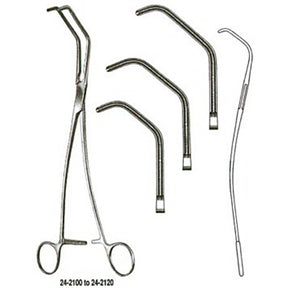 MILTEX DEBAKEY-SATINSKY Vena Cava Clamp, 9-1/2" (240mm), medium. MPN: 24-2110