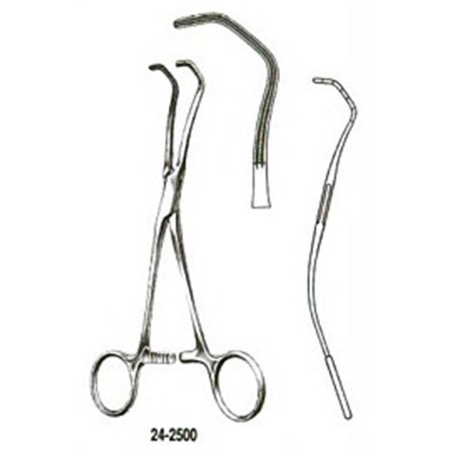 MILTEX COOLEY Pediatric Vascular Clamp for Anastomosis, 6-1/2" (168mm), with 5 mm graduations on jaws. MPN: 24-2500