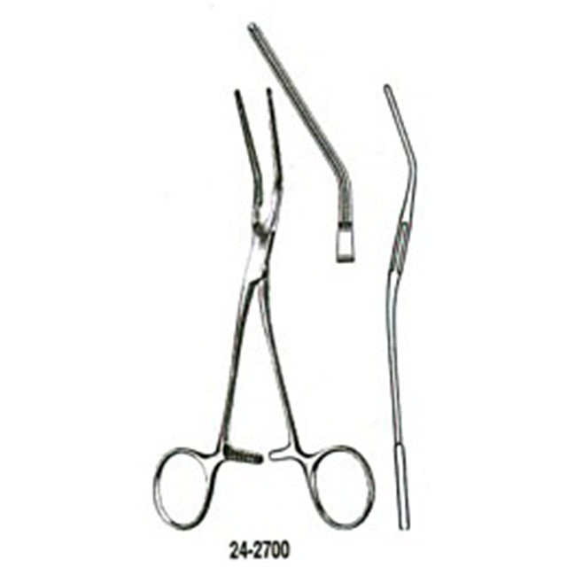MILTEX DEBAKEY Multipurpose Pediatric Clamp, 6-1/2" (16.5 cm), angled 30 degree. MPN: 24-2700