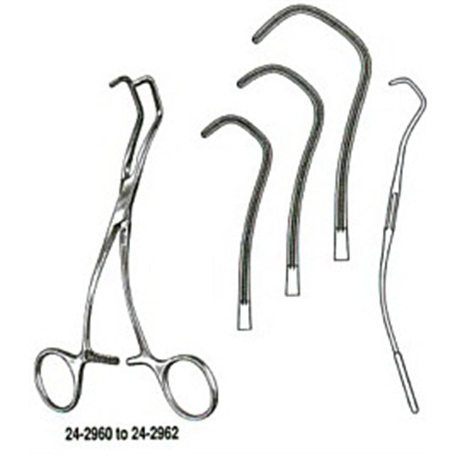 MILTEX DEBAKEY-DERRA Anastomosis Clamp, 6-1/4" (15.9 cm), small jaws. MPN: 24-2960
