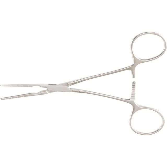 MILTEX COOLEY Pediatric Vascular Clamp, 5-1/2", straight jaws 25 mm, angled shank. MPN: 24-3210