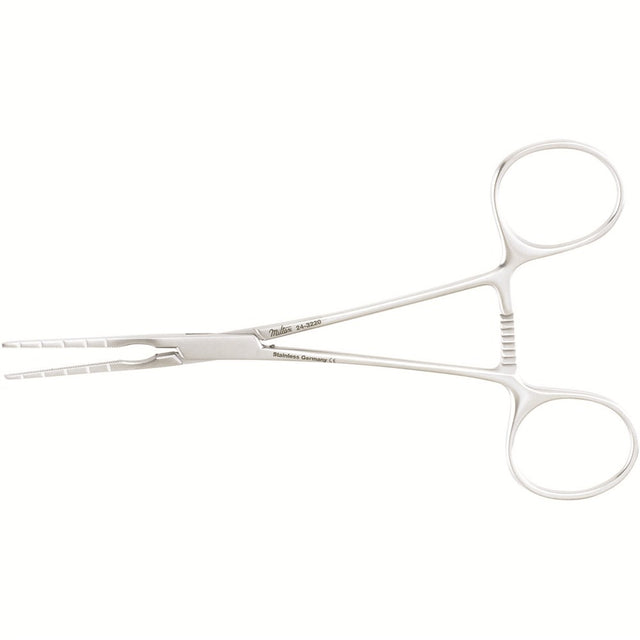 MILTEX COOLEY Pediatric Vascular Clamp, 5-1/2", straight jaws 25 mm, straight shank. MPN: 24-3220