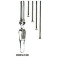 MILTEX DEBAKEY Bulldog Clamp, straight, cross-action, 3-1/2" (90mm) overall length, 1-1/4" (33mm) jaw length. MPN: 24-602