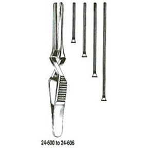 MILTEX DEBAKEY Bulldog Clamp, straight, cross-action, 3-1/2" (90mm) overall length, 1-1/4" (33mm) jaw length. MPN: 24-602
