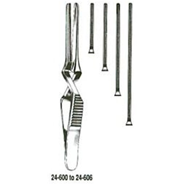 MILTEX DEBAKEY Bulldog Clamp, straight, cross-action, 4-7/8" (125mm) overall length, 2-5/8" (68mm) jaw length. MPN: 24-606
