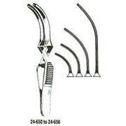 MILTEX DEBAKEY Bulldog Clamp, angled cross-action, 3" (76mm) overall length, 3/4" (20mm) jaw length. MPN: 24-650