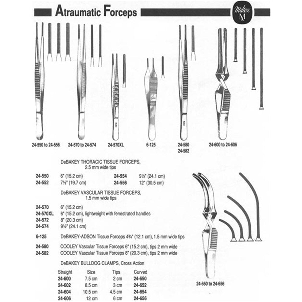 MILTEX DEBAKEY Bulldog Clamp, angled cross-action, 3" (76mm) overall length, 3/4" (20mm) jaw length. MPN: 24-650 - Image 2