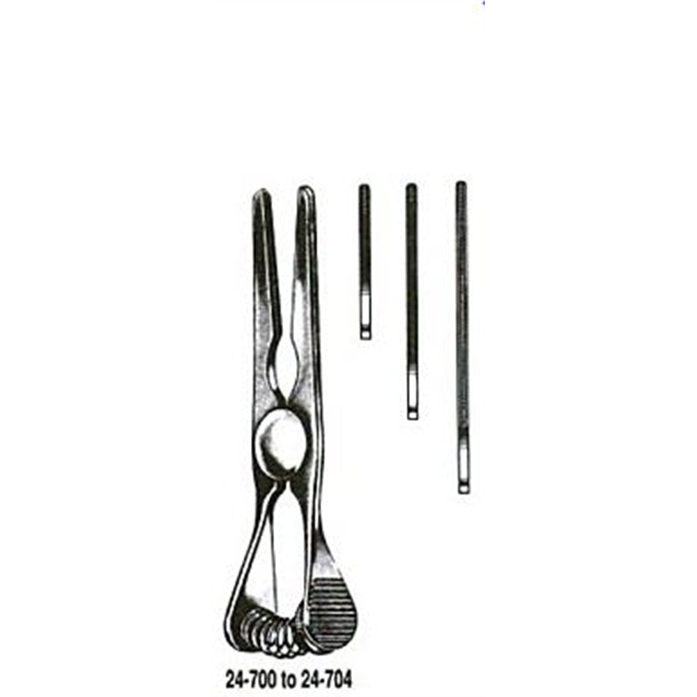 MILTEX GLOVER Bulldog Clamp, straight, 9 cm. MPN: 24-704