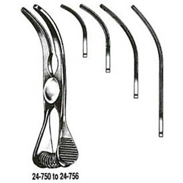 MILTEX GLOVER Bulldog Clamp, curved, 7 cm. MPN: 24-750