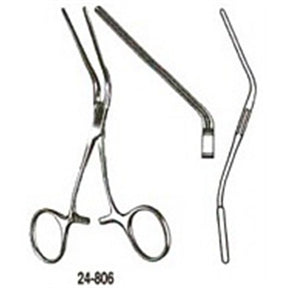MILTEX DEBAKEY Bulldog Clamp, ring handle, 4-7/8" (12.4 cm), 45 degree handle. MPN: 24-806