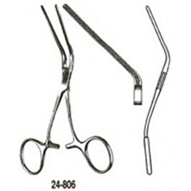 MILTEX DEBAKEY Bulldog Clamp, ring handle, 4-7/8" (12.4 cm), 45 degree handle. MPN: 24-806