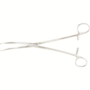 MILTEX CRAFOORD Coarctation Clamp, 9-1/2" (24.1 cm), slightly curved jaws 65 mm with longitudinal serrations. MPN: 25-1160