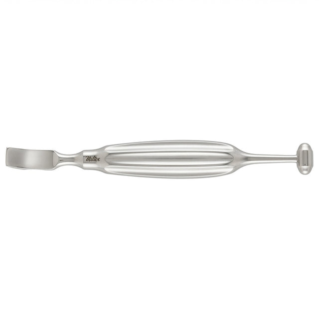 MILTEX ALEXANDER-FARABEUF Periosteotome, 8-1/4" (21 cm), standard size, 12 mm & 24 mm wide ends. MPN: 25-22