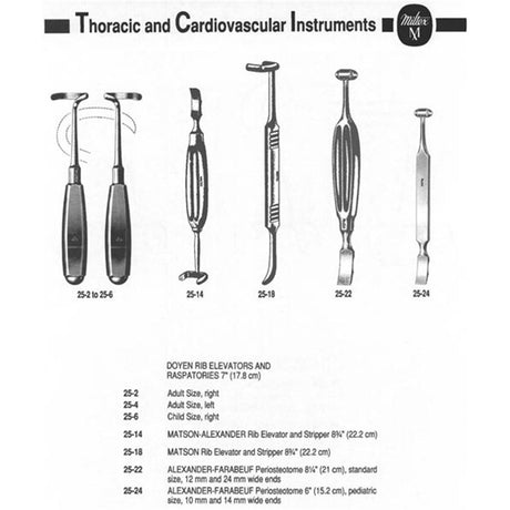 MILTEX DOYEN Raspatory, 7" (17.8 cm), adult size, left. MPN: 25-4 - Image 2