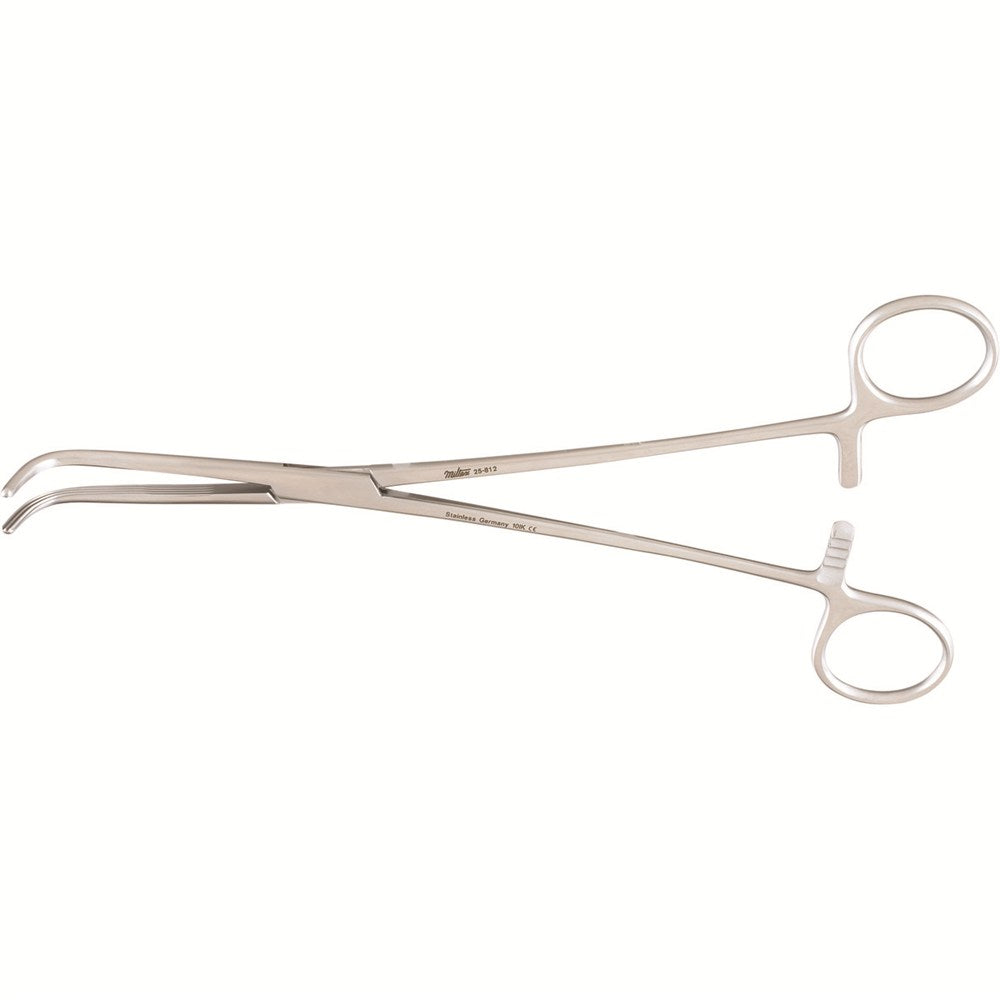 MILTEX MIXTER Thoracic Forceps, 9" (230mm), Longitudinal Serrations, 70 Degree Angled Jaws. MPN: 25-812