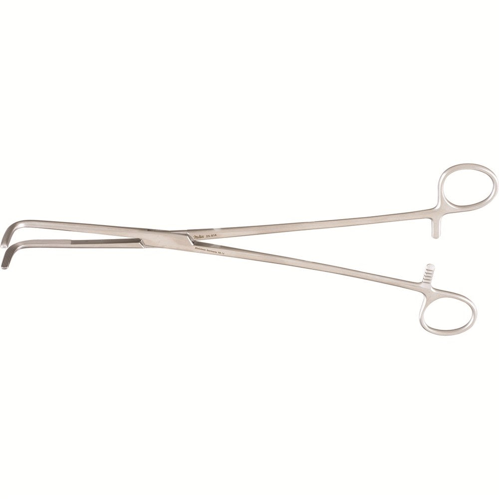 MILTEX MIXTER Thoracic Forceps, 10-3/4" (276mm), Longitudinal Serrations, Right Angled Jaws. MPN: 25-814